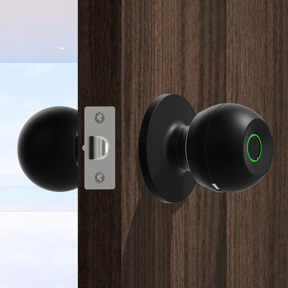Tuya APP Control Biometric Fingerprint Smart Door Lock Electronic Digital Password Lock Security Keyless Entry Knobs Unlock