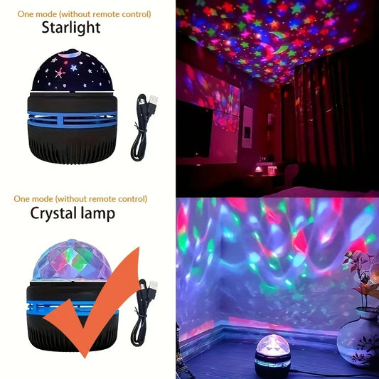 Rotating Water Ocean Wave Projector Led Night Light for Bedroom Decor Lamp Night Light Room Decor Colorful Starry Sky Projector