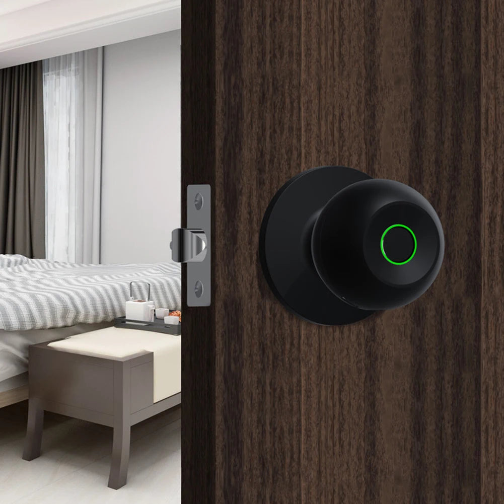 Tuya APP Control Biometric Fingerprint Smart Door Lock Electronic Digital Password Lock Security Keyless Entry Knobs Unlock